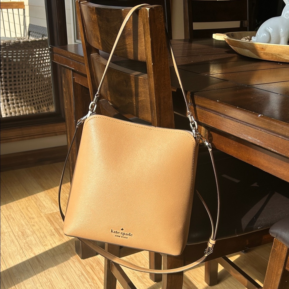 kate spade tan leather shoulder bag